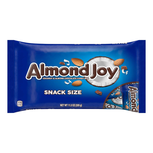 Almond Joy Coconut and Almond Chocolate Snack Size Candy, Bag 11.3 Oz