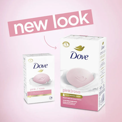 Dove Beauty Bar Women’S Bath Soap Pink Rosa Cleans & Moisturizes for Soft, Smooth Skin, 3.75 Oz 8 Bars