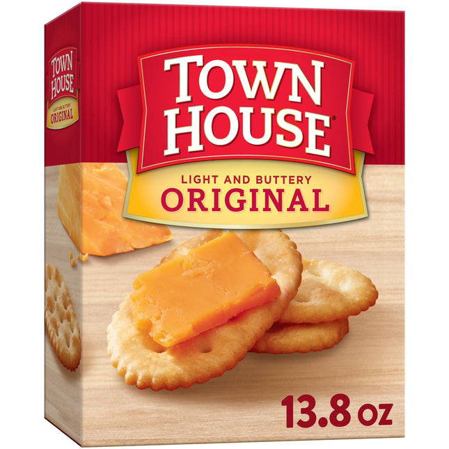 Town House Original Oven Baked Crackers, Party Snacks, 13.8 Oz