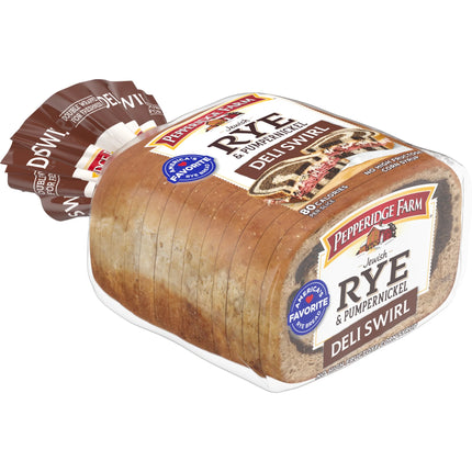 Pepperidge Farm Jewish Rye & Pumpernickel Deli Swirl Bread, 16 Oz. Bag