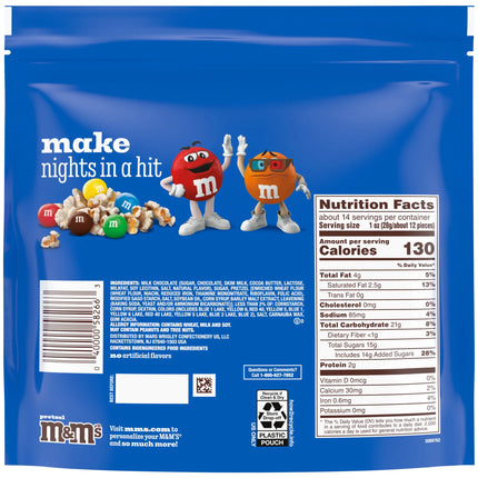 M&M'S Pretzel Milk Chocolate Candy, Family Size - 14.4 Oz Bag