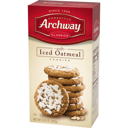 Archway Cookies, Soft Iced Oatmeal Cookies, 9.25 Oz