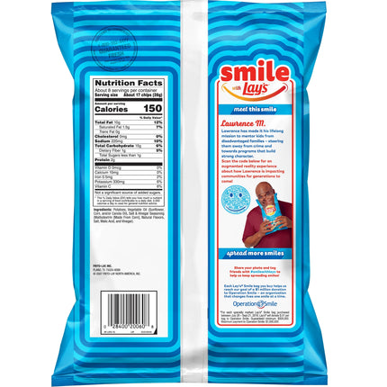 Lay'S Potato Chips Salt & Vinegar Snack Chips, 7.75 Ounce Bag