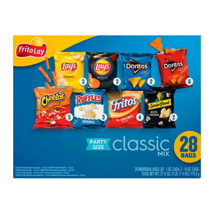 Frito-Lay Classic Mix Snack Chips Variety Pack, 28 Count Multipack