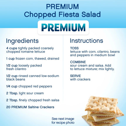Premium Original Saltine Crackers, Lunch Snacks, 16 Oz