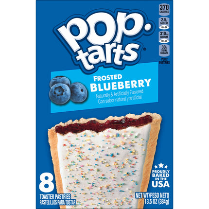 Pop-Tarts Frosted Blueberry Toaster Pastries, Breakfast Foods, Shelf-Stable, 13.5 Oz (8 Count)