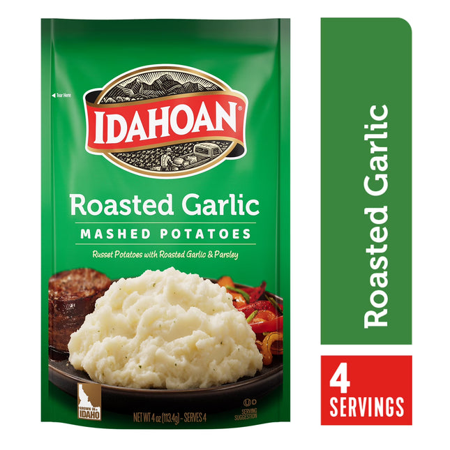Idahoan Roasted Garlic Mashed Potatoes, 4 Oz Pouch