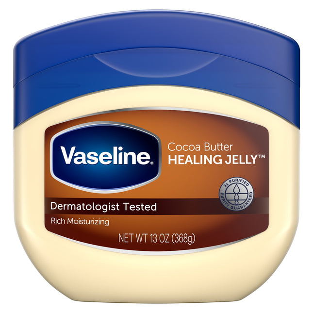 Vaseline Rich Moisturizing Cocoa Butter Healing Petroleum Jelly for Dry Skin, 13 Oz