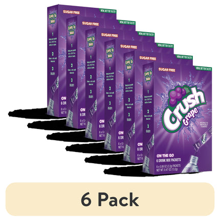 Crush Grape Powder Drink Mix, Sugar-Free, 6 Count