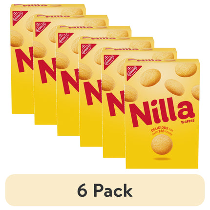 NILLA Wafers Cookies, Crunchy Vanilla Wafers, Baked, 11 Oz Shelf Stable Plastic Cardboard Box