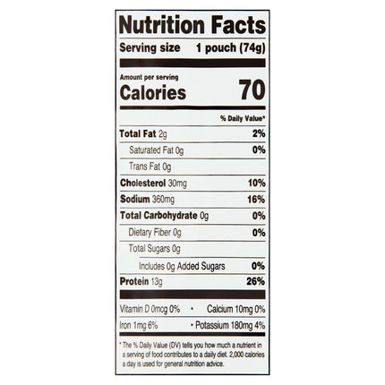Great Value Premium White Chicken, Shelf-Stable, Fully Cooked, Ready to Eat, 2.6 Oz Pouch