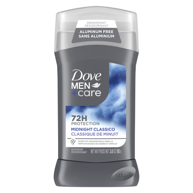 Dove Men+Care Deodorant Stick for Men Aluminum Free Midnight Classico with Essential Oils & Moisturizing Cream, 3 Oz