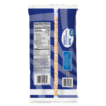 Great Value Vanilla Creme Flavor Sandwich Cookies, 25 Oz
