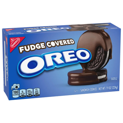 OREO Fudge Covered Chocolate Sandwich Cookies, 7.9 Oz