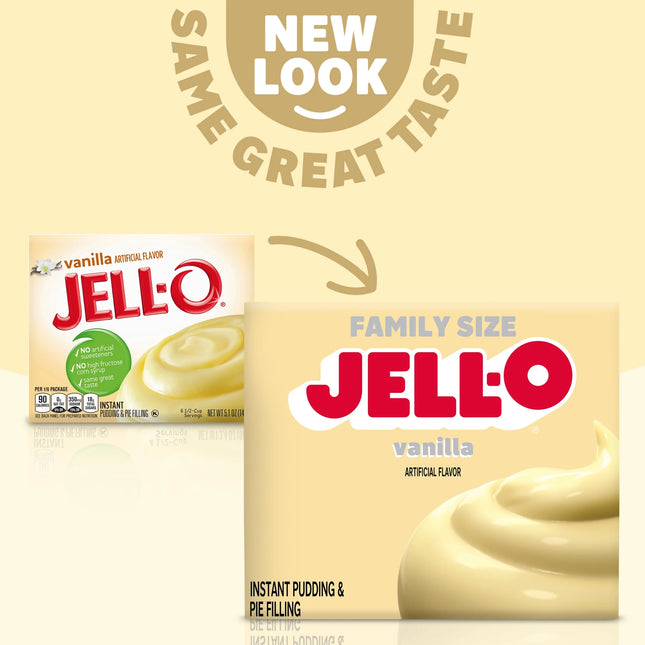 Jell-O Vanilla Instant Pudding Mix & Pie Filling, 5.1 Oz. Box
