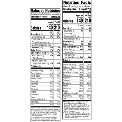 Honey Nut Cheerios, Heart Healthy Gluten Free Breakfast Cereal, 10.8 Oz