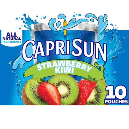 Capri Sun Strawberry Kiwi Juice Box Pouches, 10 Ct Box, 6 Fl Oz Pouches, Liquids