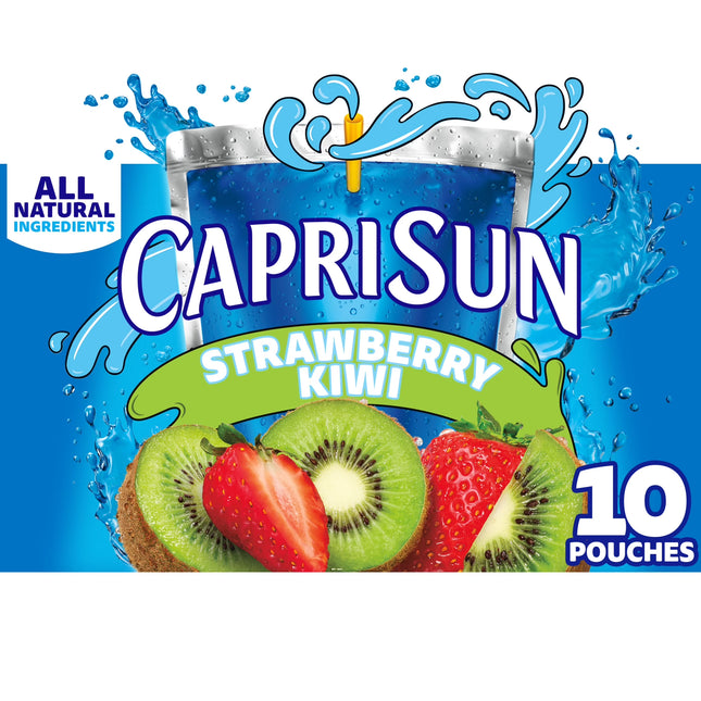 Capri Sun Strawberry Kiwi Juice Box Pouches, 10 Ct Box, 6 Fl Oz Pouches, Liquids