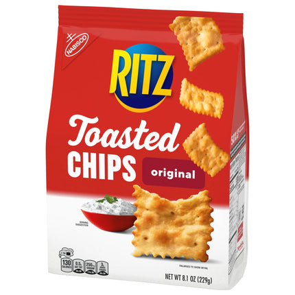 RITZ Toasted Chips Original Crackers, Party Snacks, 8.1 Oz