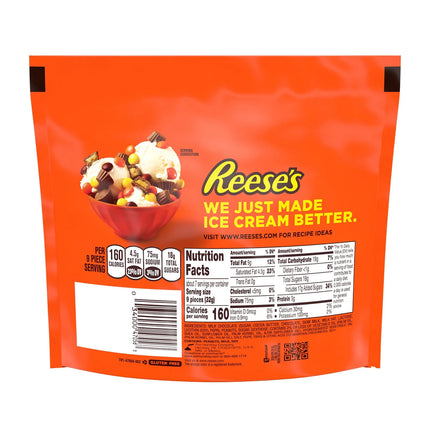 Reese'S Minis Milk Chocolate Unwrapped Peanut Butter Cups Candy, Bag 7.6 Oz