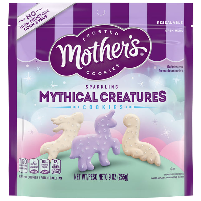 Mother'S Sparkling Mythical Creatures Cookies, 1 Resealable 9 Oz Bag