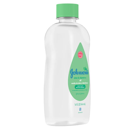 Johnson'S Baby Oil, Mineral Oil with Aloe Vera & Vitamin E, 14 Fl. Oz
