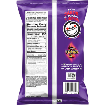 Doritos Tortilla Chips Flamas Flavored Snack Chips, 9.25 Ounce Bag