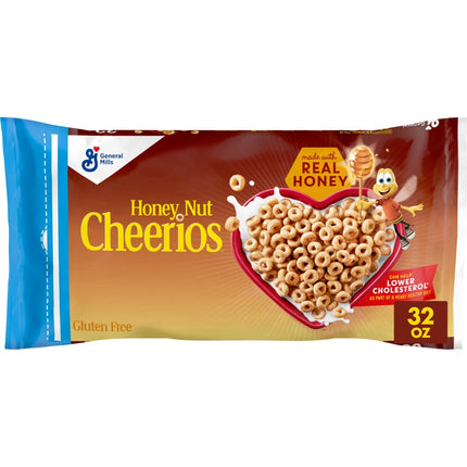 Honey Nut Cheerios, Heart Healthy Gluten Free Breakfast Cereal, 10.8 Oz