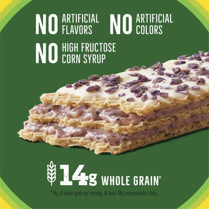 Nature Valley Crispy Creamy Wafer Bars, Blueberry, Whole Grain, 5 Bars, 6.5 Oz