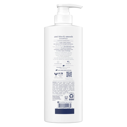 Dove Shampoo for Women anti Frizz & Smooth with Bio-Protein Care Technology and Shea Butter, 18 Oz