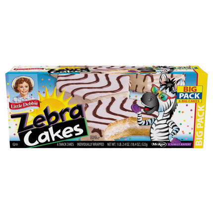 Little Debbie Big Pack Zebra Cakes, 18.4 Oz (6 Count)