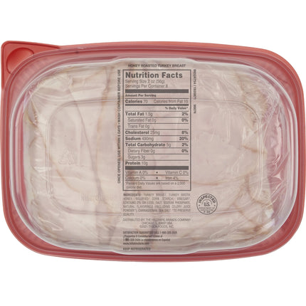 Hillshire Farm Ultra Thin Sliced Honey Roasted Turkey Breast Deli Lunch Meat, 16 Oz Plastic Tub