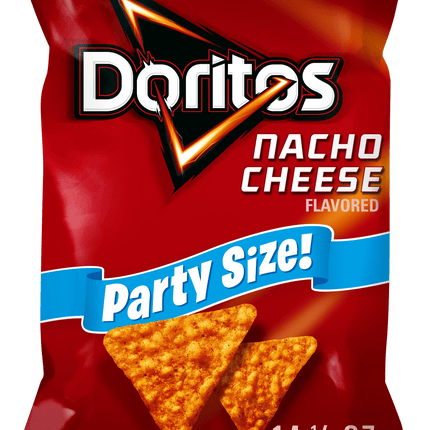 Doritos Nacho Cheese Tortilla Snack Chips,Party Size, 14.5 Ounce Bag