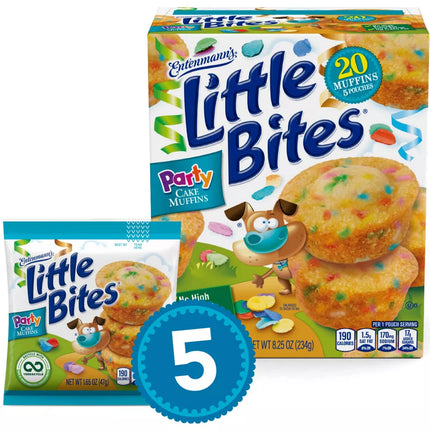 Entenmann'S Little Bites Party Cake Muffins - 8.25Oz/5Ct