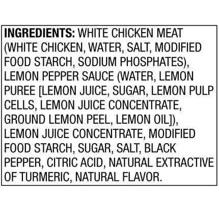 Great Value Premium White Chicken in Lemon Pepper Sauce, 2.6 Oz Pouch (Shelf Stable)