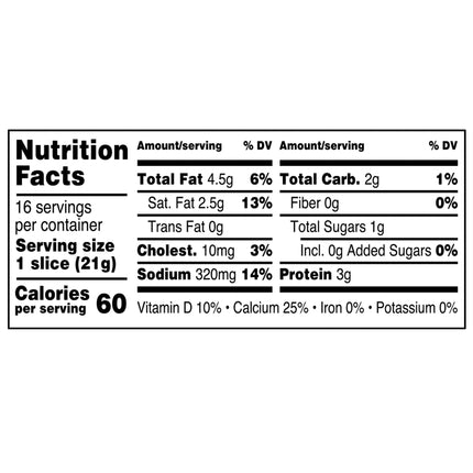 Great Value Individually Plastic Wrapped Singles American Cheese Product, 12 Oz Package, 16 Slices