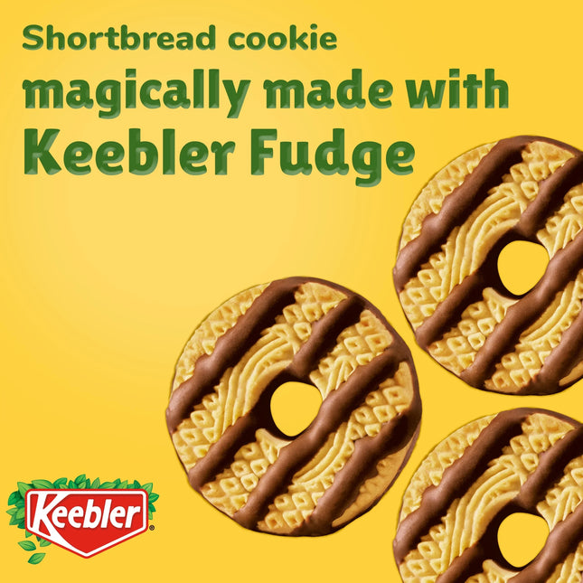 Keebler Fudge Stripes Minis, Original Shortbread Cookies Coated in Keebler Fudge, 10 Oz, 10 Count
