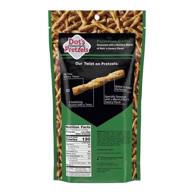 Dot'S Pretzels Parmesan Garlic Seasoned Pretzel Twists Snack, 16 Oz