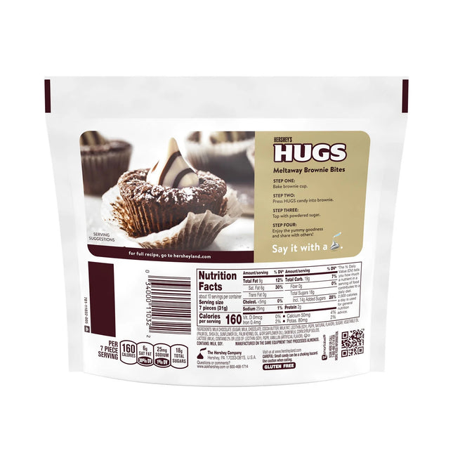 Hershey'S Hugs Milk Chocolate and White Creme Candy, Share Pack 10.6 Oz