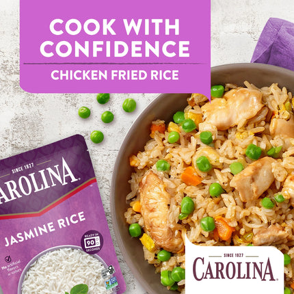 Carolina Ready-To-Heat White Jasmine Rice, Gluten Free, 8.8 Oz Bag