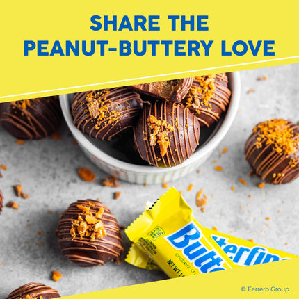 Butterfinger, Chocolatey, Peanut-Buttery, Individually Wrapped Fun Size Candy Bars, Jumbo Bag, 19.8 Oz