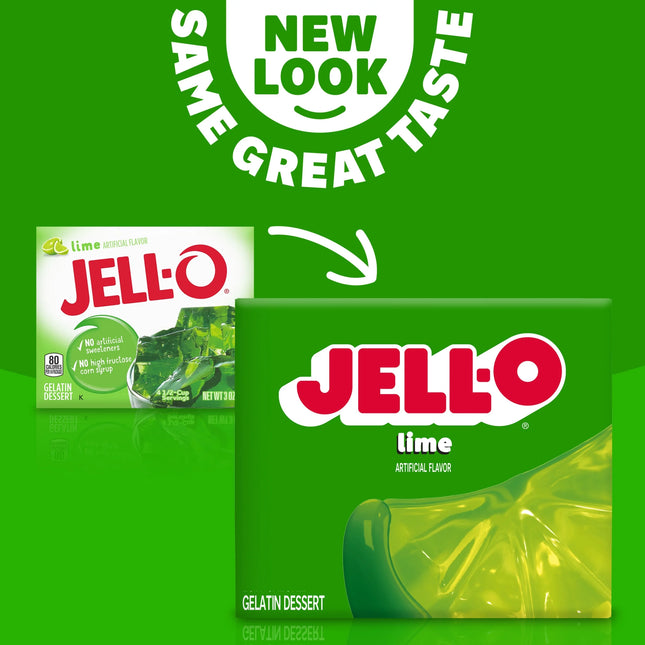 Jell-O Lime Gelatin Dessert Mix, 3 Oz Box