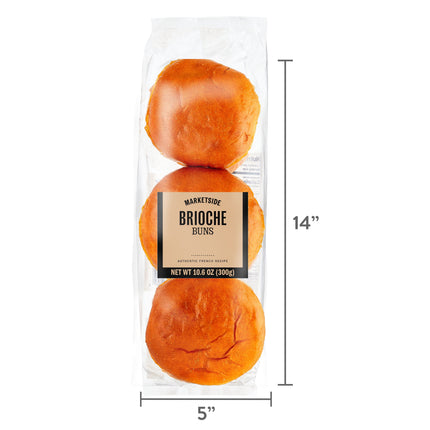 Marketside Brioche Style Hamburger Buns, 10.6 Oz, 6 Count, Shelf-Stable