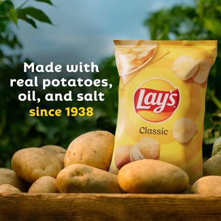 Lay'S Sour Cream & Onion Flavored Potato Chips, Party Size, 12.5 Oz Bag