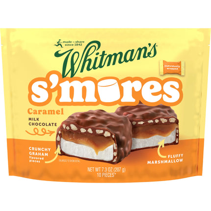 Whitman'S S'Mores Caramel Milk Chocolate Candy, Bag 7.3. Oz (10 Pieces)