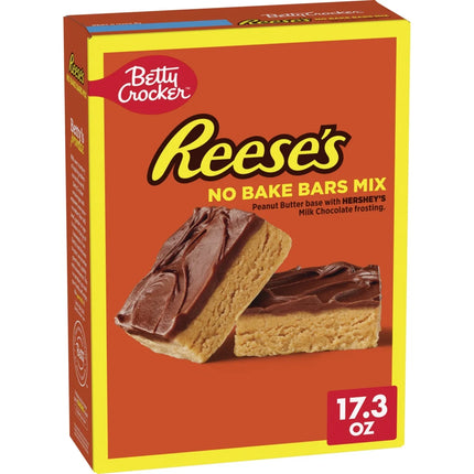 Betty Crocker REESE'S Peanut Butter No Bake Bars Mix with HERSHEY’S Frosting, 17.3 Oz