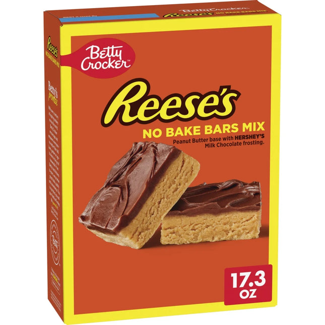 Betty Crocker REESE'S Peanut Butter No Bake Bars Mix with HERSHEY’S Frosting, 17.3 Oz