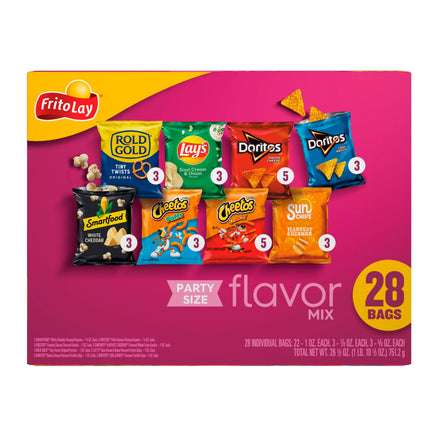 Frito-Lay Flavor Mix Variety Pack Snack Chips, 28 Count Multipack