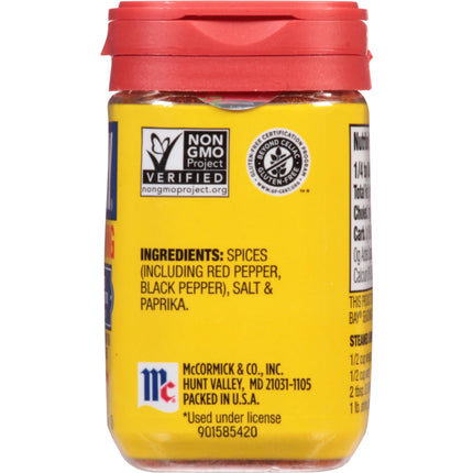 OLD BAY Gluten Free 30% Less Sodium Seasoning, 2.0 Oz Can