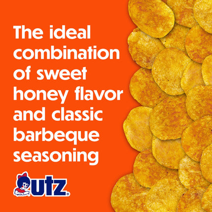Utz Honey Barbeque Potato Chips, Gluten-Free, Family Size, 7.75 Oz Bag